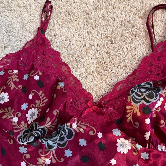 Adonna | Intimates & Sleepwear | Adonna Floral Slip Dress With Lace ...